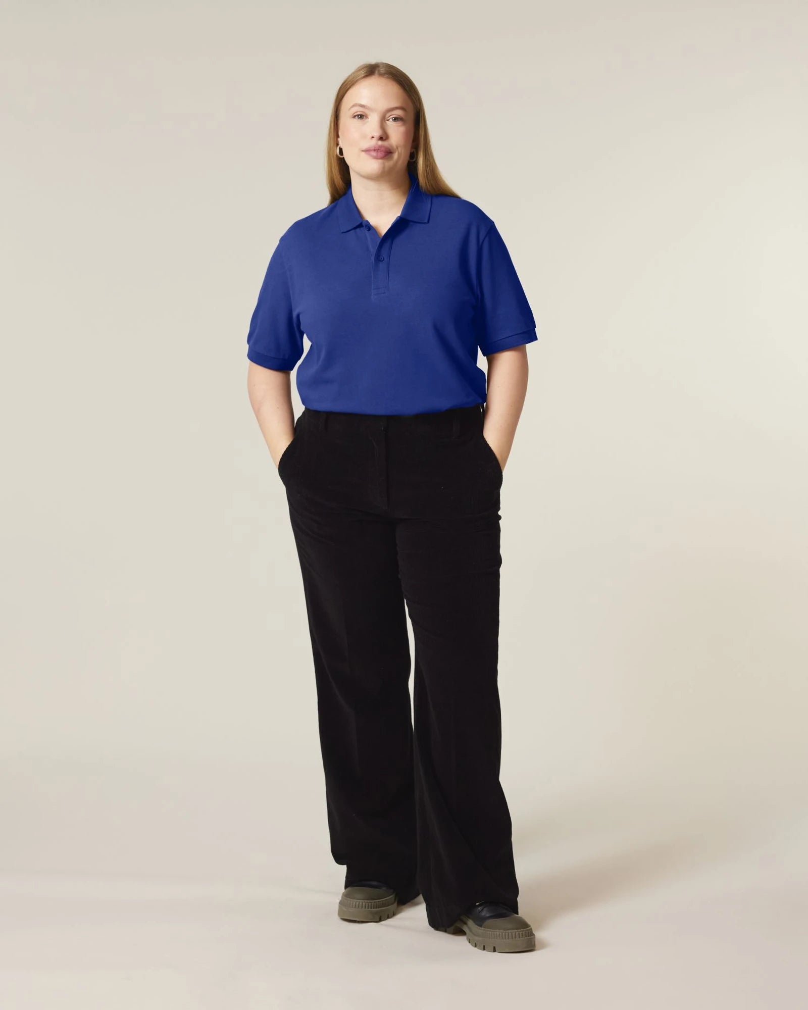 Polo coton bio Stanley/Stella Prepster 2.0 à personnaliser - Worker Blue