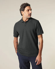 Polo coton bio Stanley/Stella Prepster 2.0 à personnaliser - Dark Heather Grey