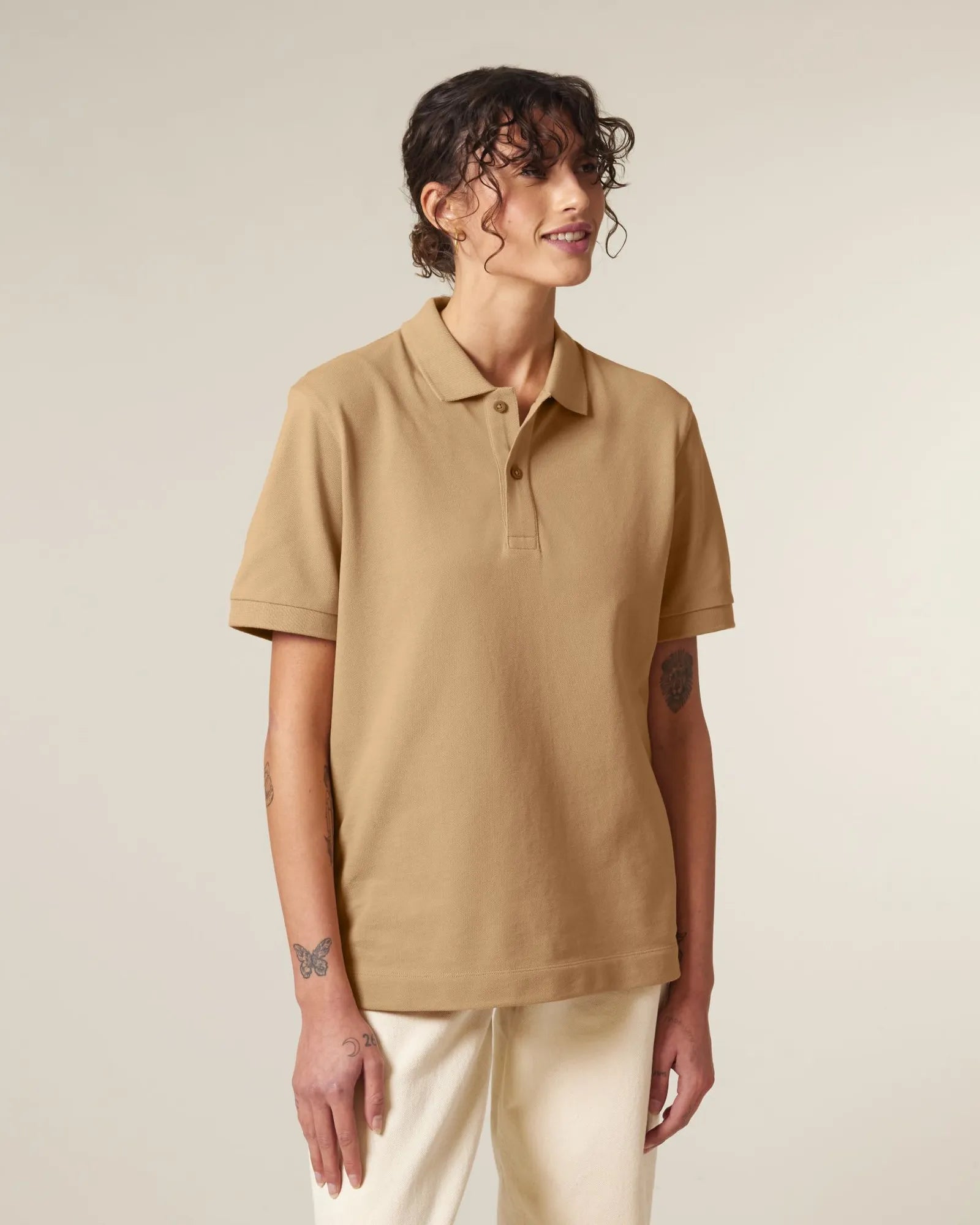 Polo coton bio Stanley/Stella Prepster 2.0 à personnaliser - Latte