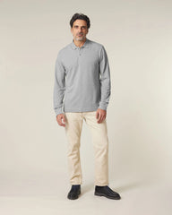 Polo coton bio Stanley/Stella Prepster 2.0 à personnaliser - Heather Grey