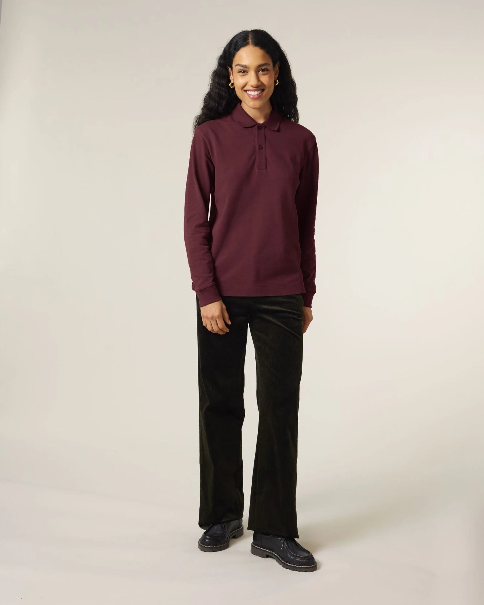 Polo coton bio Stanley/Stella Prepster 2.0 à personnaliser - Burgundy