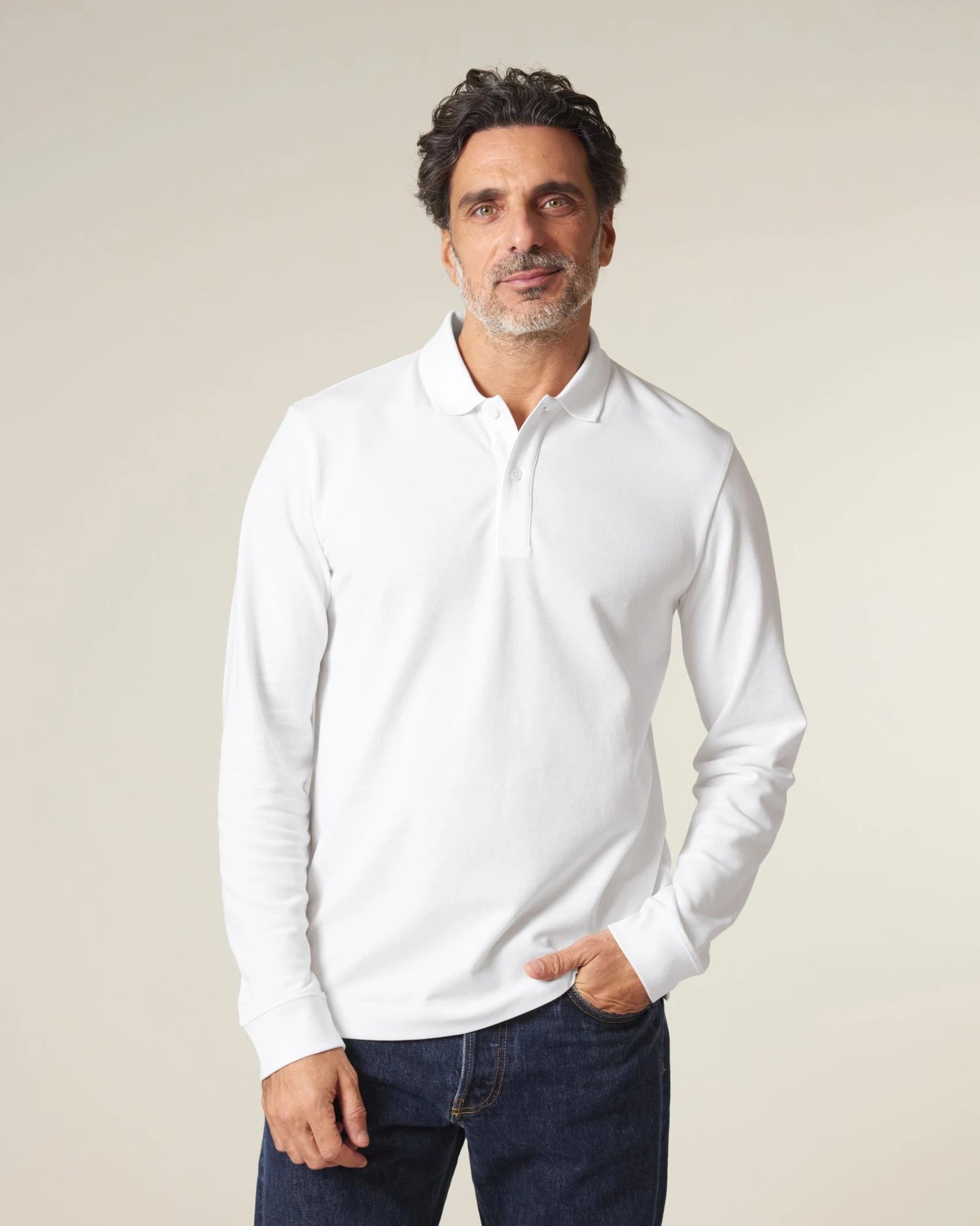 Polo coton bio Stanley/Stella Prepster 2.0 à personnaliser - White