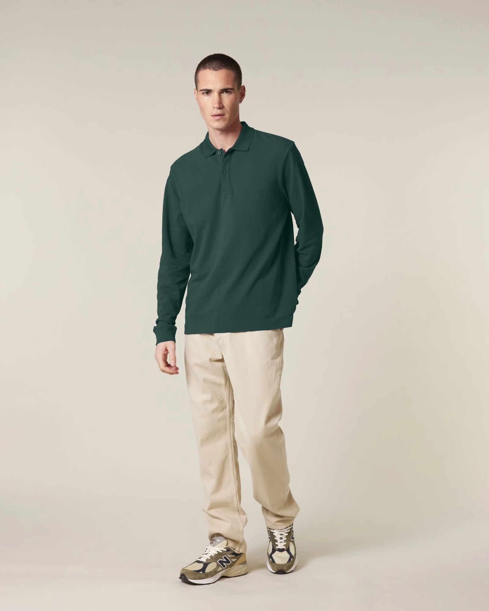 Polo coton bio Stanley/Stella Prepster 2.0 à personnaliser - Glazed Green