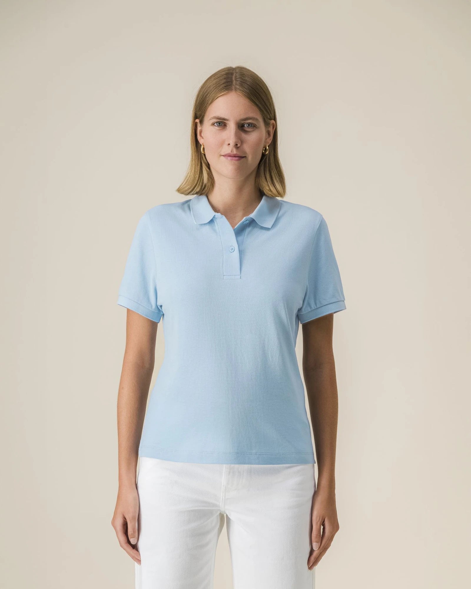 Polo coton bio Stanley/Stella Coaster à personnaliser - Sky Blue