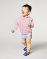 Sweat à capuche zippé bébé coton bio Stanley/Stella à personnaliser - Cotton Pink