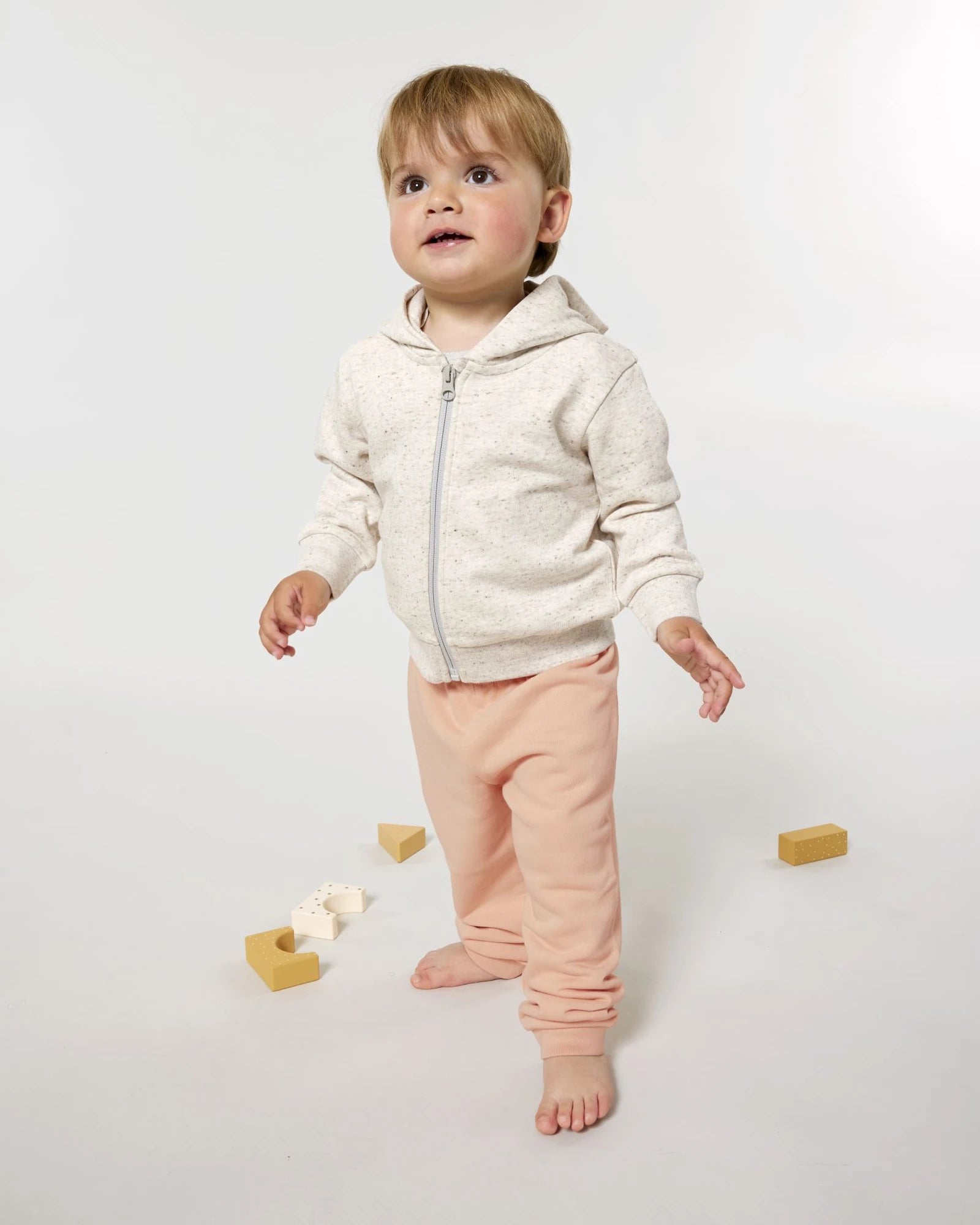 Sweat à capuche zippé bébé coton bio Stanley/Stella à personnaliser - Eco Heather