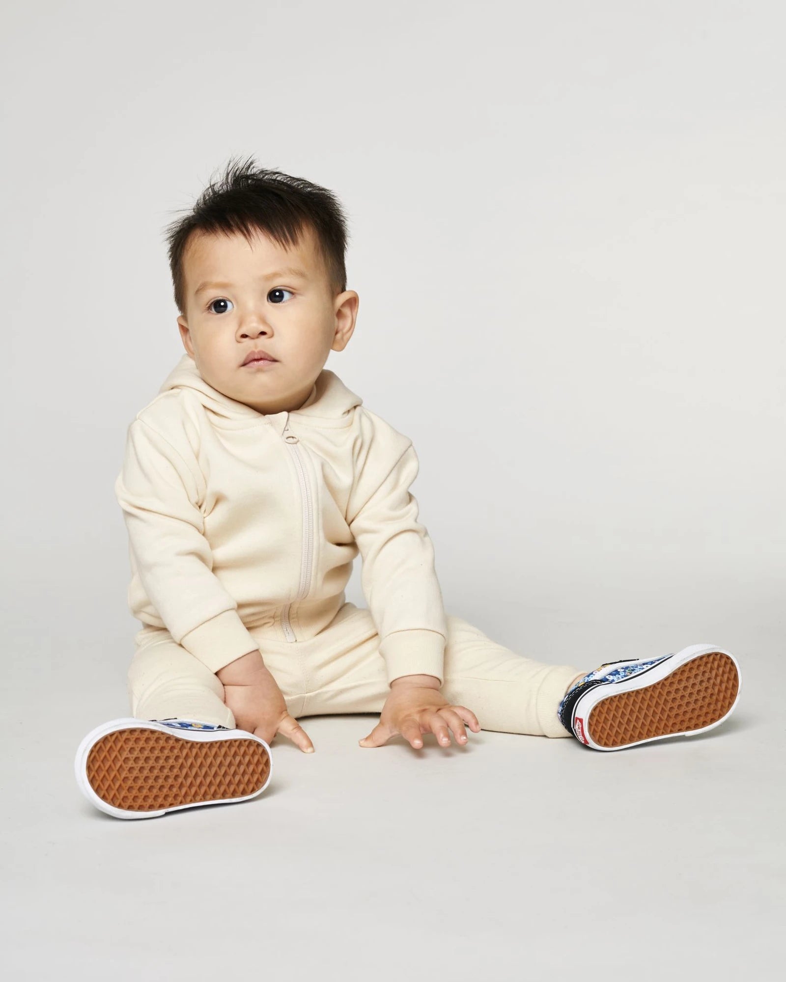 Sweat à capuche zippé bébé coton bio Stanley/Stella à personnaliser - Natural Raw