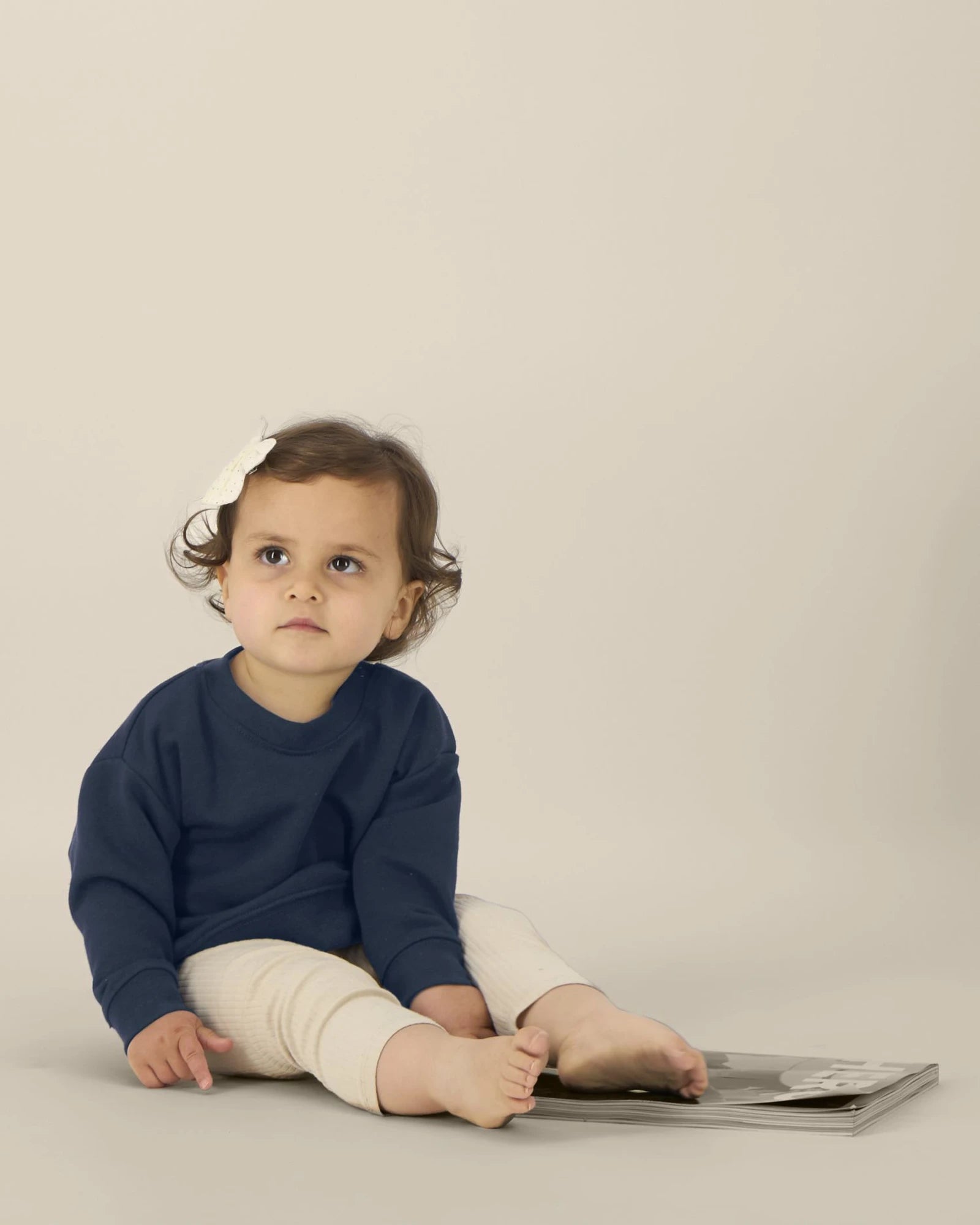 Sweat-shirt bébé coton bio Stanley/Stella à personnaliser - French Navy