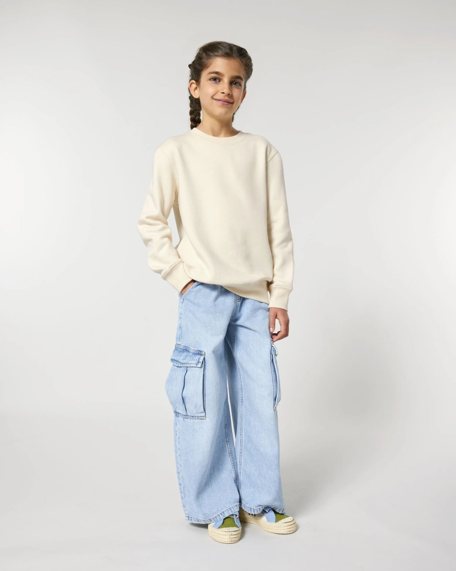 Sweat-shirt enfant coton bio Stanley/Stella Mini Changer 2.0 à personnaliser - Natural Raw