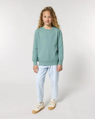 Sweat-shirt enfant coton bio Stanley/Stella Mini Changer 2.0 à personnaliser - Teal Monstera