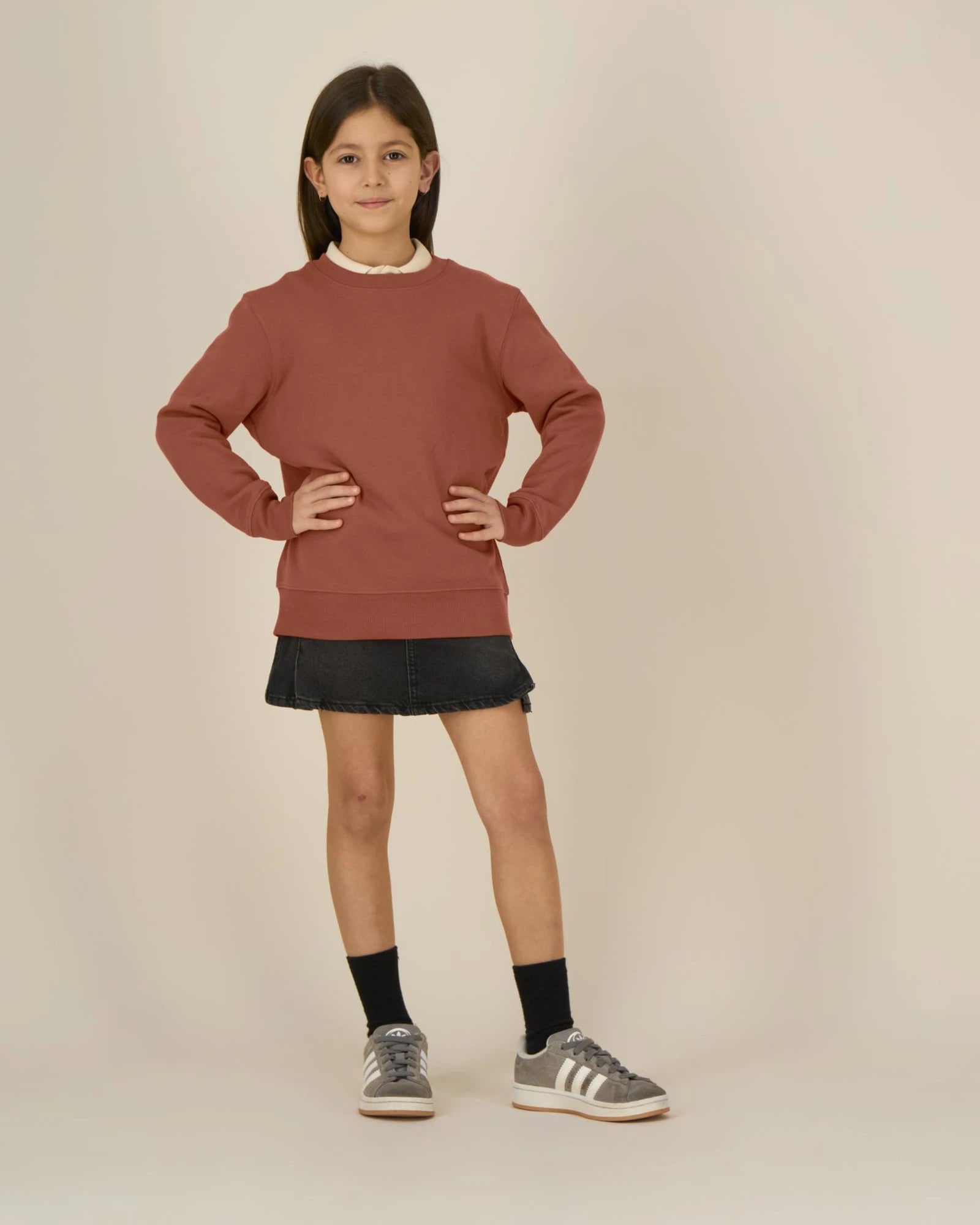 Sweat-shirt enfant coton bio Stanley/Stella Mini Changer 2.0 à personnaliser - Heritage Brown