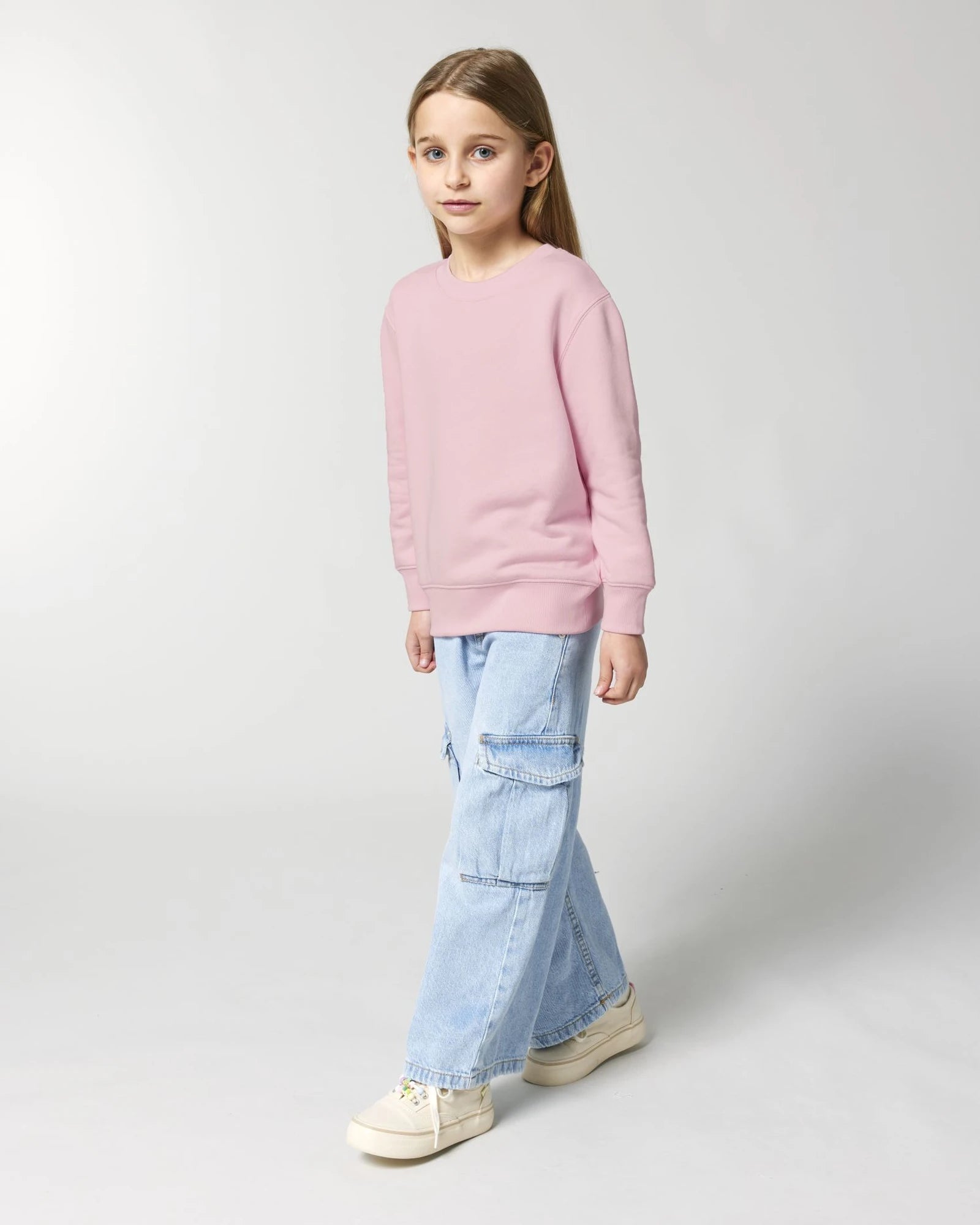 Sweat-shirt enfant coton bio Stanley/Stella Mini Changer 2.0 à personnaliser - Cotton Pink