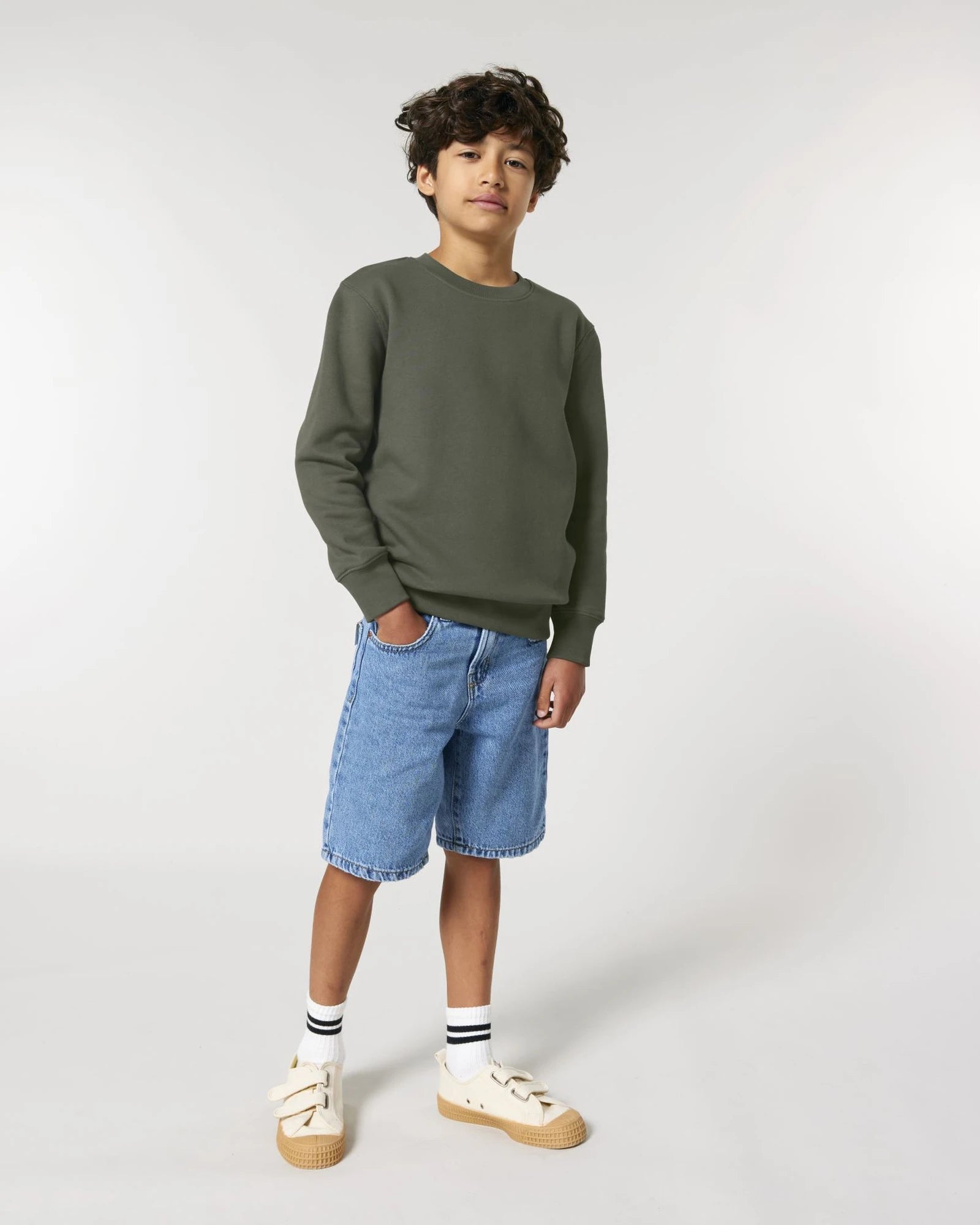 Sweat-shirt enfant coton bio Stanley/Stella Mini Changer 2.0 à personnaliser - Khaki