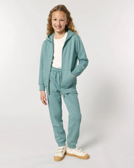 Pantalon de jogging enfant coton bio Stanley/Stella à personnaliser - Teal Monstera