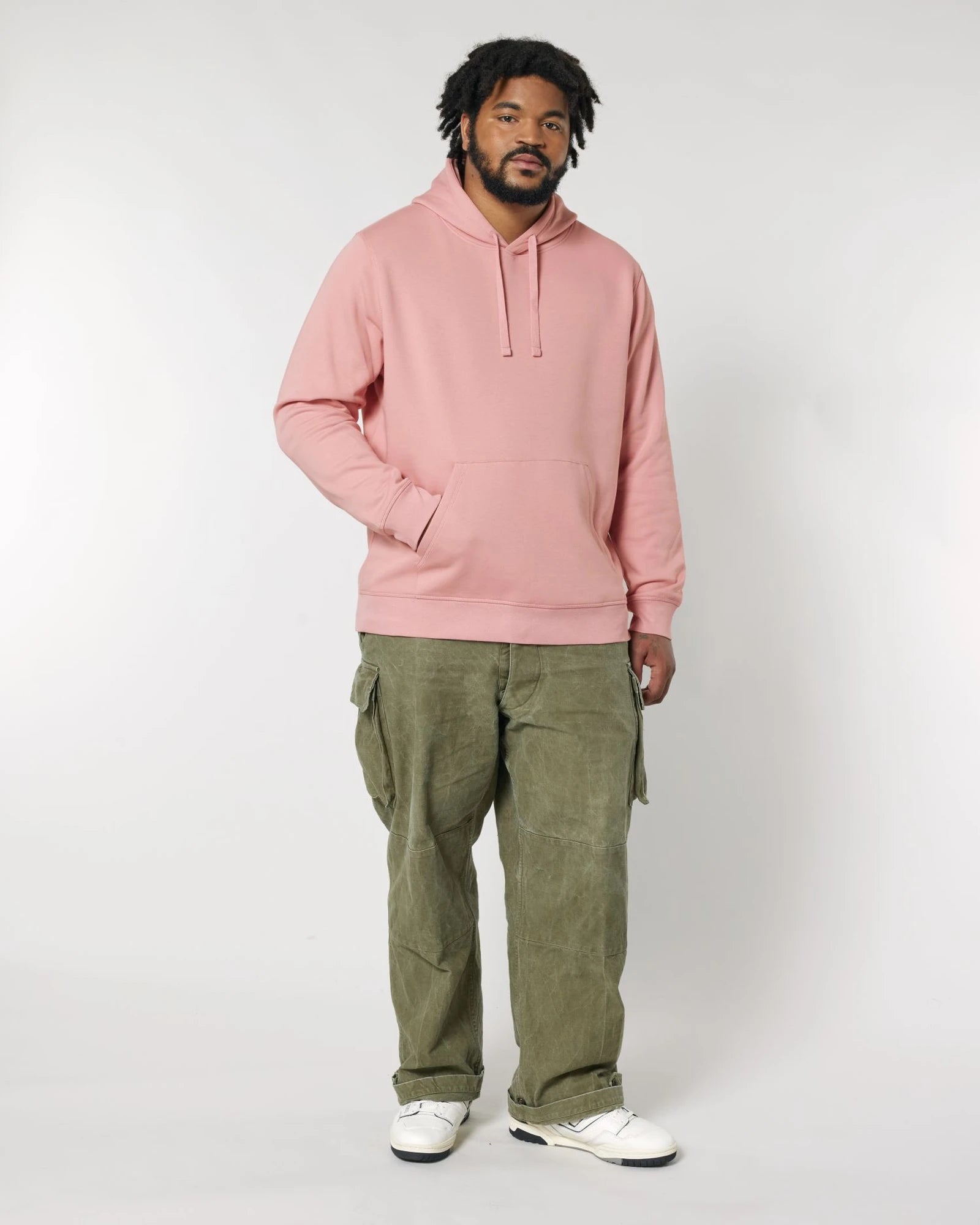 Sweat à capuche unisexe coton bio Stanley/Stella Drummer à personnaliser - Canyon Pink