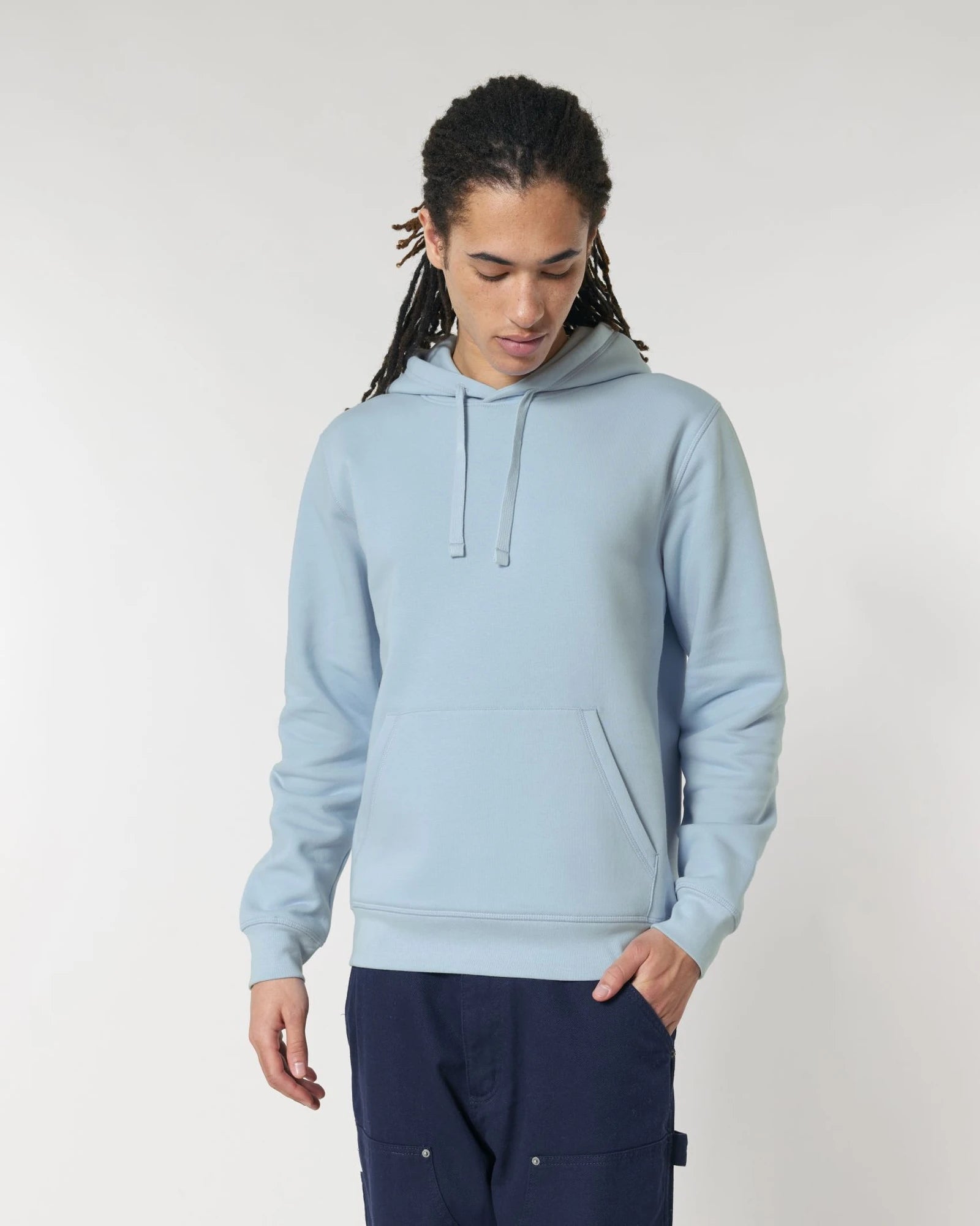 Sweat à capuche unisexe coton bio Stanley/Stella Drummer à personnaliser - Sky Blue