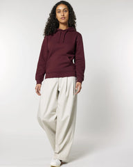 Sweat à capuche unisexe coton bio Stanley/Stella Drummer à personnaliser - Burgundy