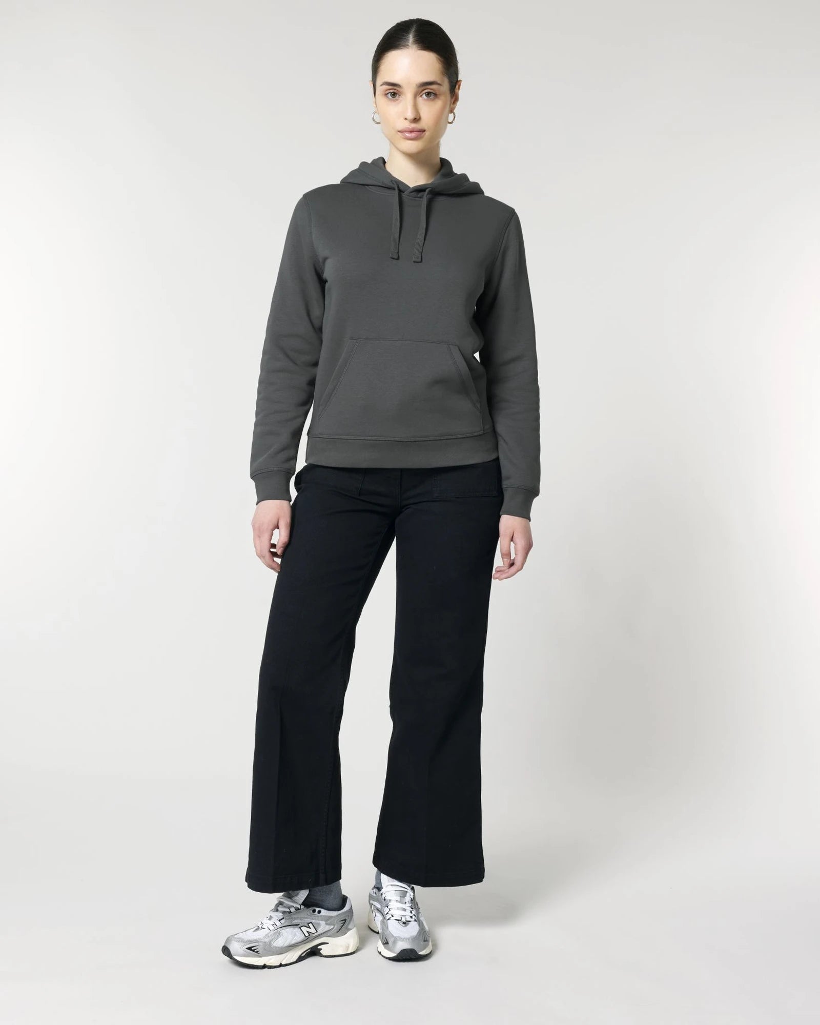 Sweat à capuche unisexe coton bio Stanley/Stella Drummer à personnaliser - Anthracite
