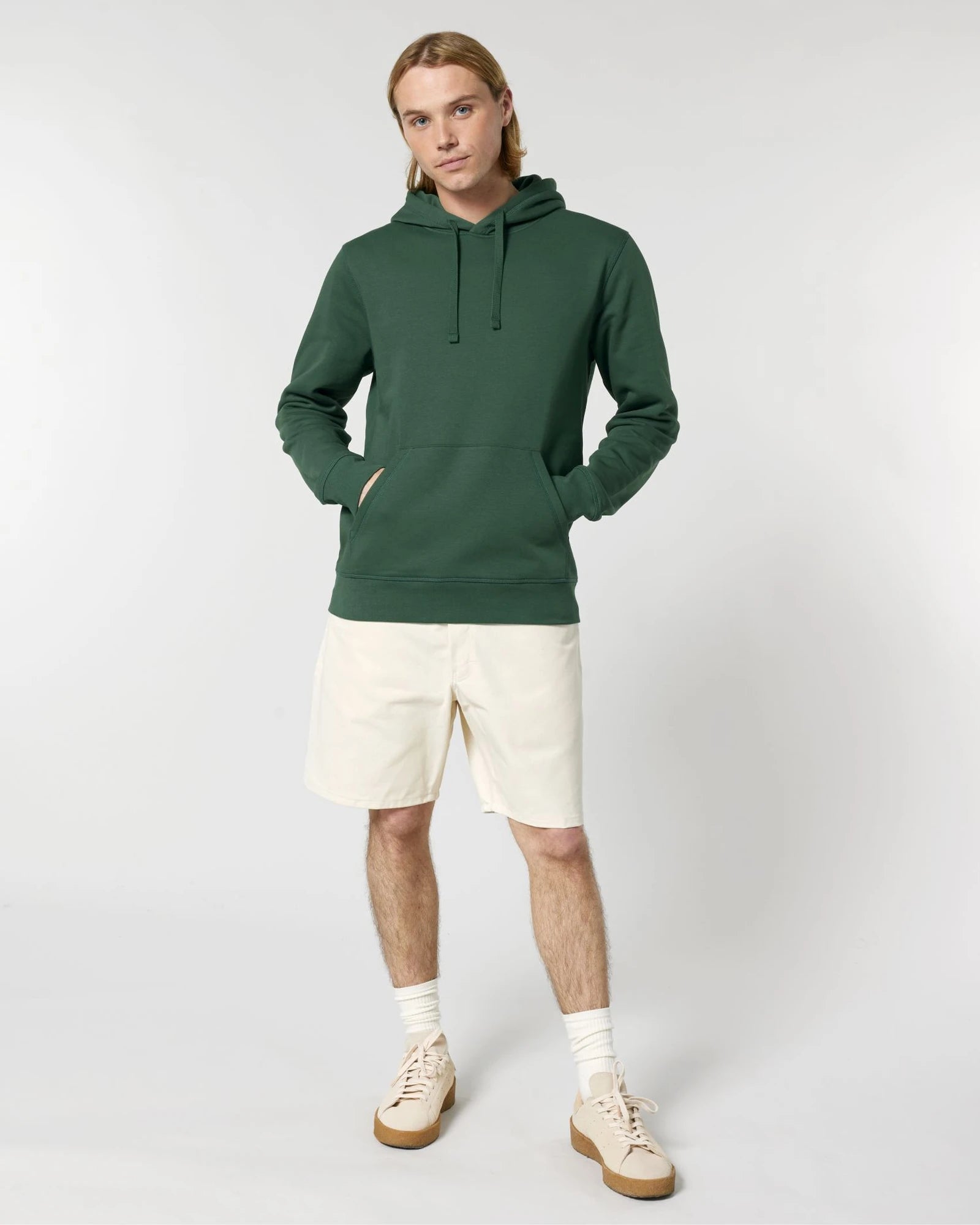 Sweat à capuche unisexe coton bio Stanley/Stella Drummer à personnaliser - Bottle Green
