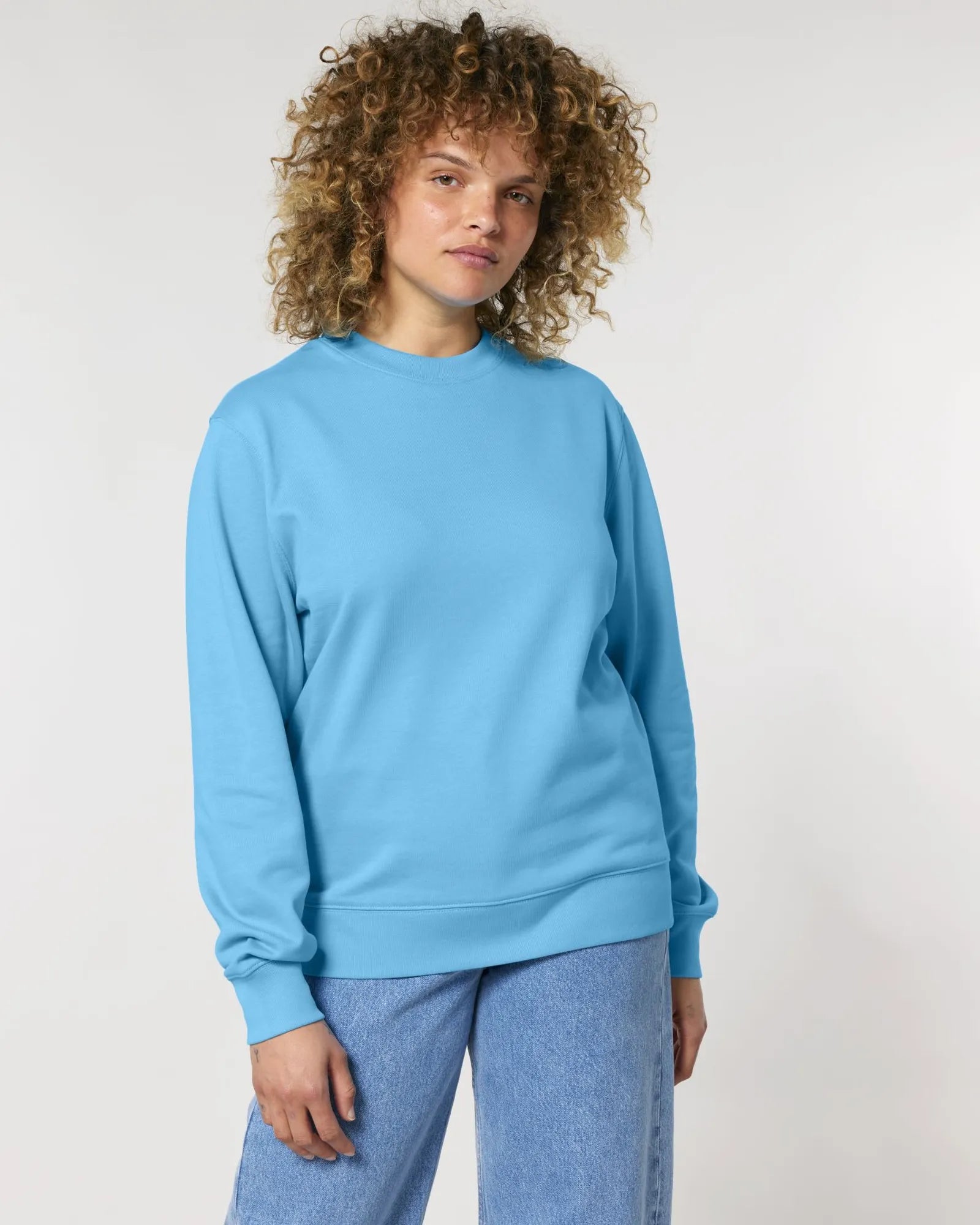 Sweat-shirt unisexe coton bio Stanley/Stella Changer à personnaliser - Aqua Blue