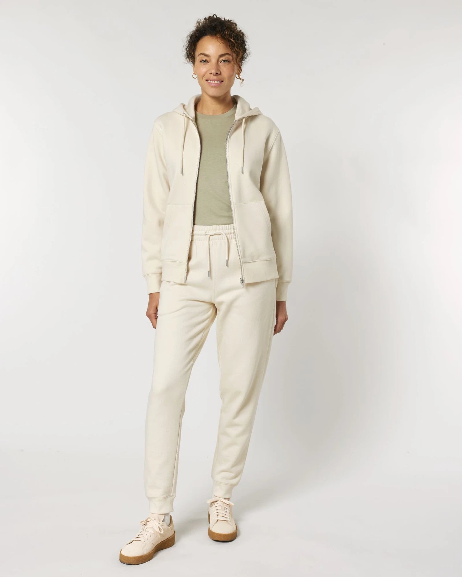 Sweat zippé unisexe coton bio Stanley/Stella Cultivator à personnaliser - Natural Raw