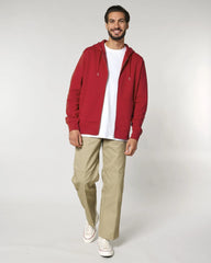 Sweat zippé unisexe coton bio Stanley/Stella Cultivator à personnaliser - Red