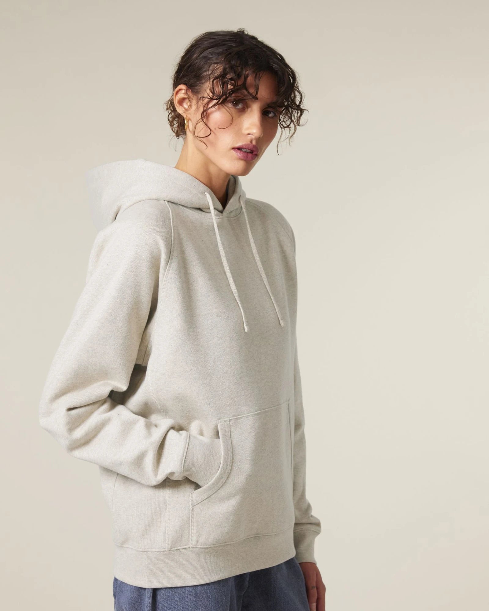 Sweat à capuche coton bio Stanley/Stella Striker à personnaliser - Heather Haze