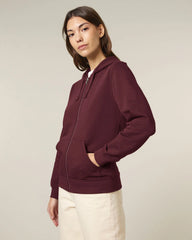 Sweat à capuche zippé unisexe Stanley/Stella Mixer à personnaliser - Burgundy