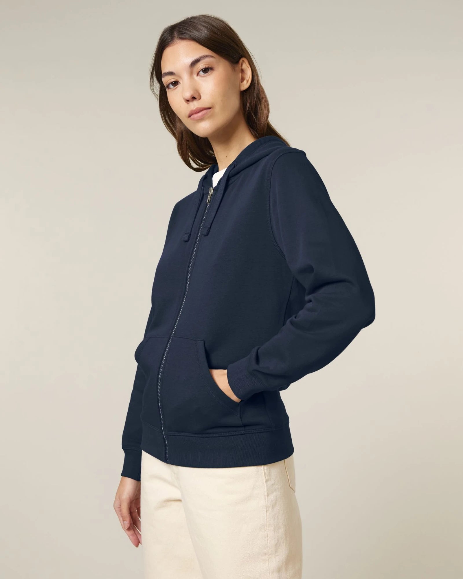 Sweat à capuche zippé unisexe Stanley/Stella Mixer à personnaliser - French Navy