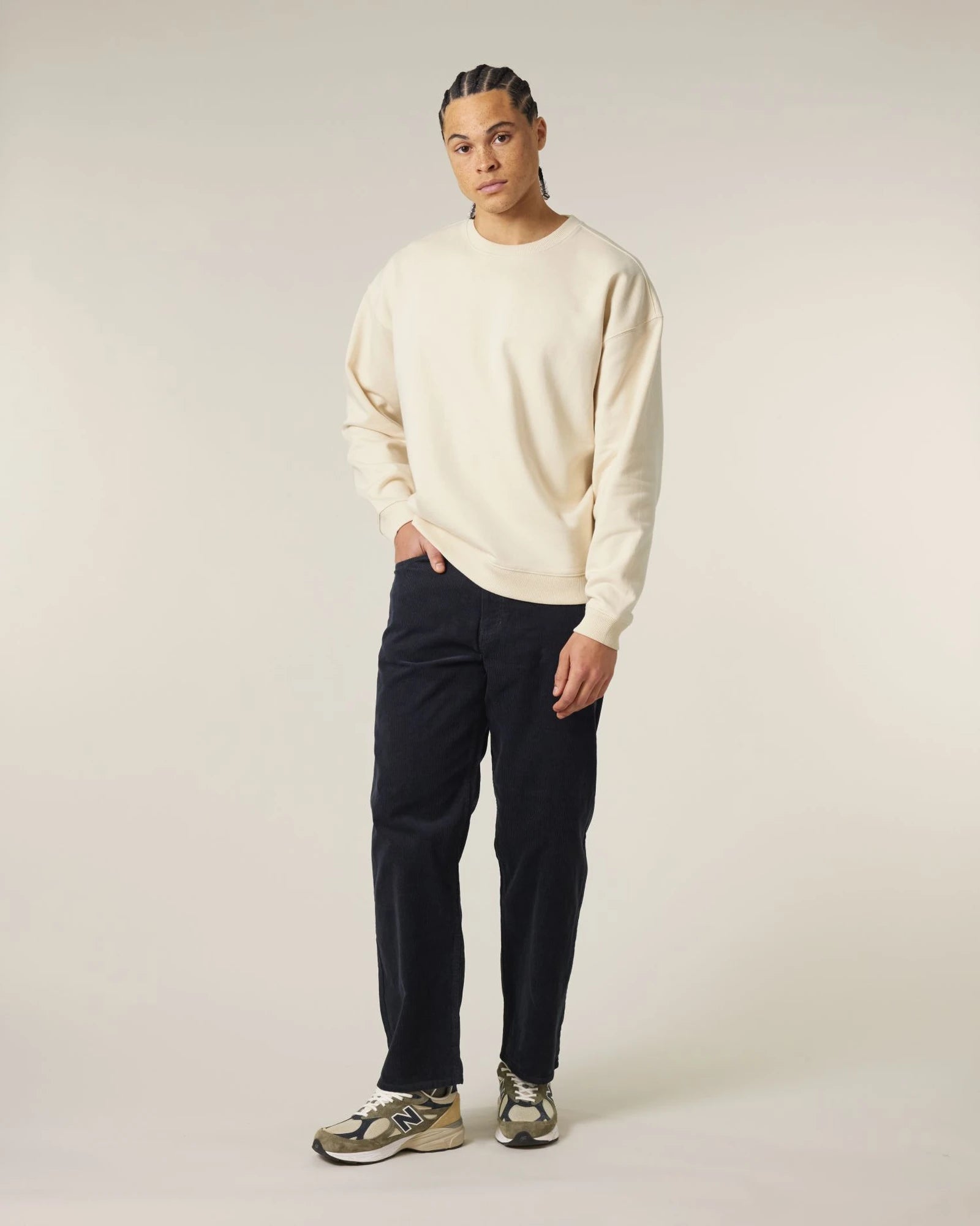 Sweat-shirt unisexe col rond Oversized Stanley/Stella Radder 2.0 à personnaliser - Natural Raw