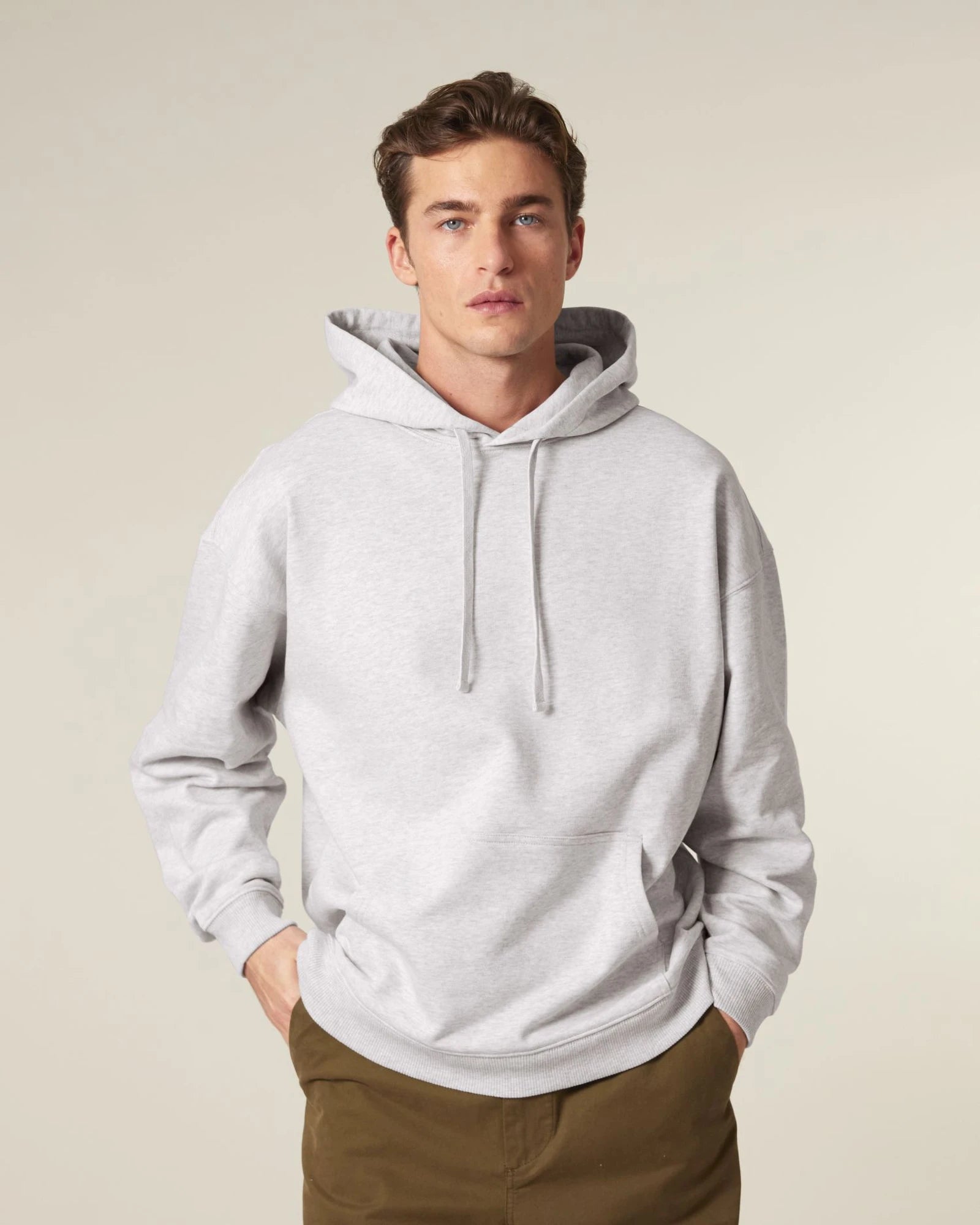 Sweat à capuche unisexe coton bio Stanley/Stella Slammer à personnaliser - Cool Heather Grey