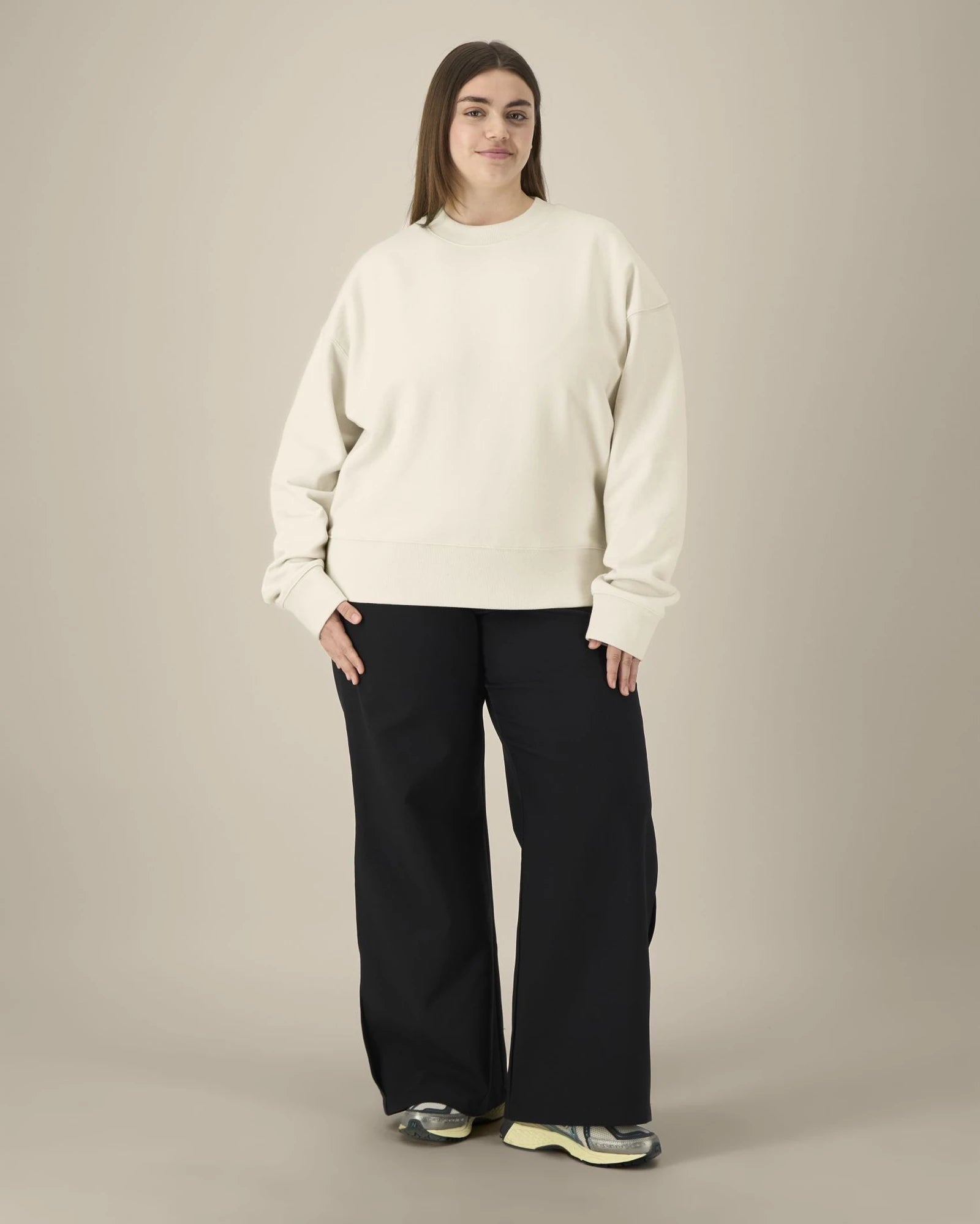 Sweat-shirt col rond coton recyclé Stanley/Stella à personnaliser - Natural Raw