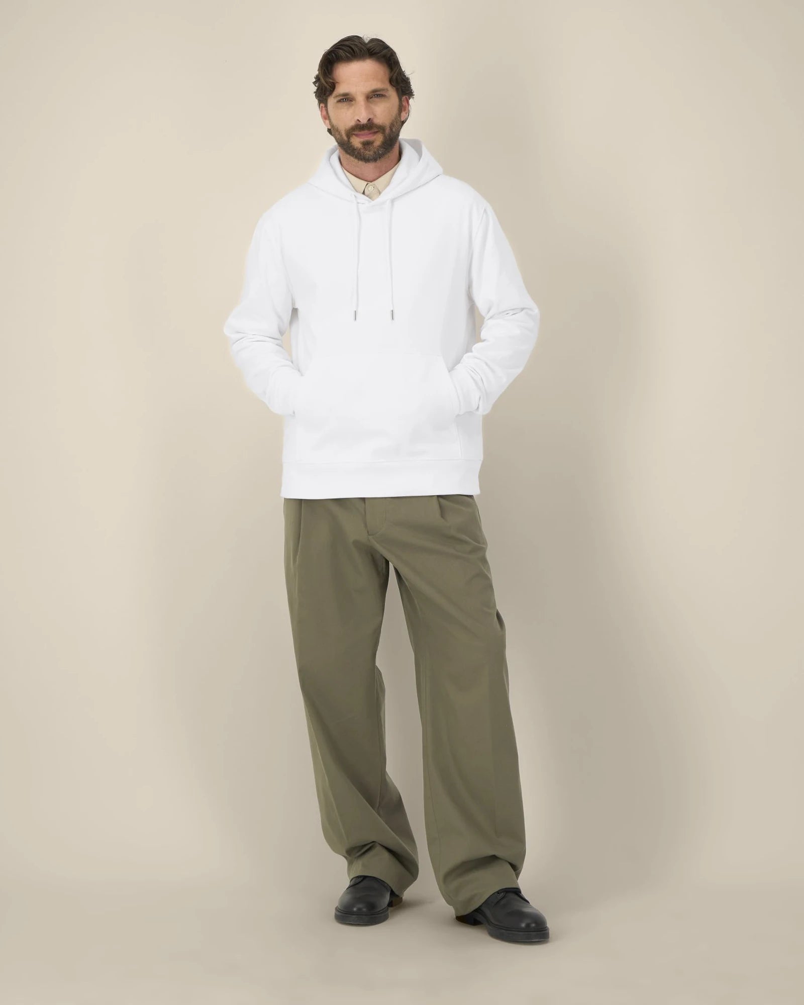 Sweat à capuche coton recyclé Stanley/Stella Gamechanger à personnaliser - White