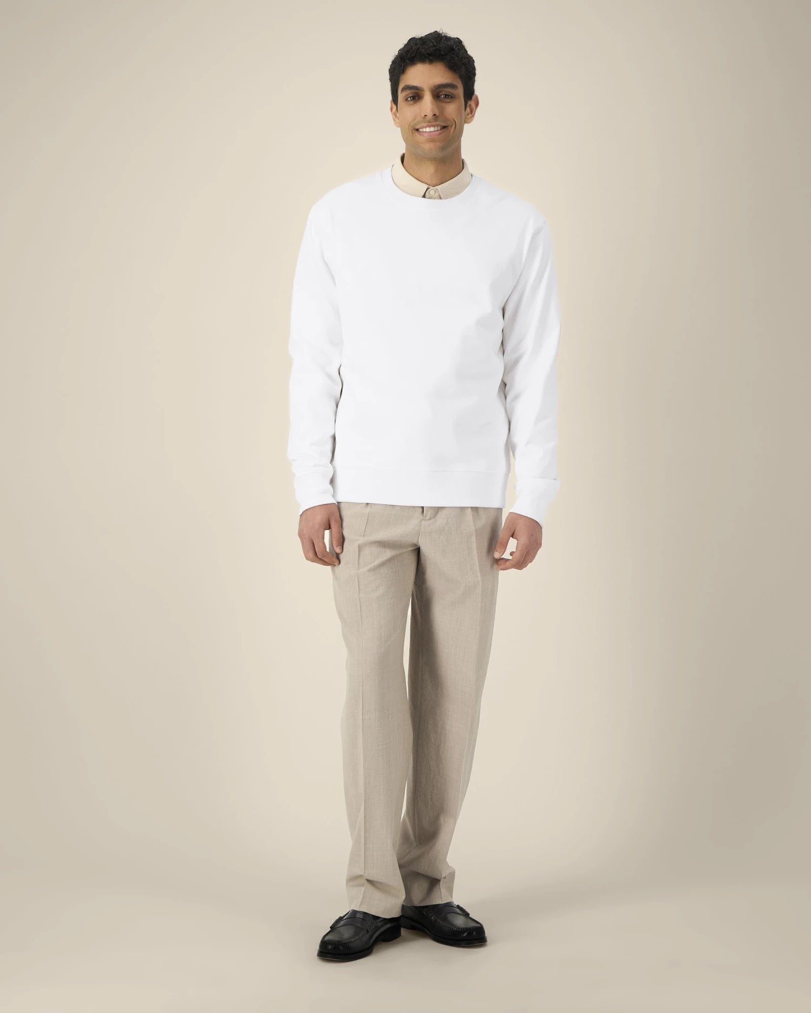 Sweat-shirt unisexe coton recyclé Stanley/Stella à personnaliser - White