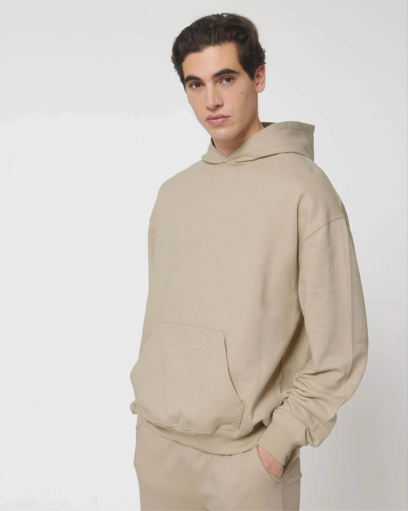 Sweat à capuche unisexe coton bio Stanley/Stella Cooper à personnaliser - Desert Dust