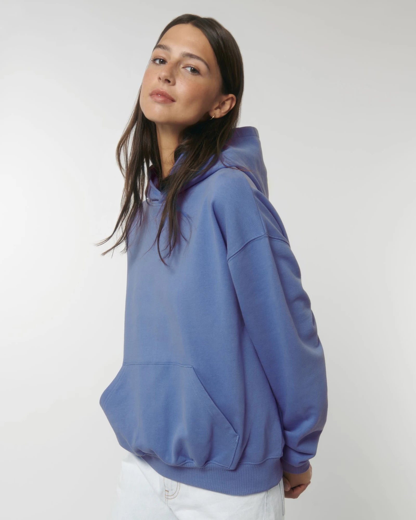 Sweat à capuche unisexe coton bio Stanley/Stella Cooper à personnaliser - Bright Blue