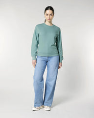 Sweat-shirt unisexe coton bio Stanley/Stella Matcher à personnaliser - Teal Monstera