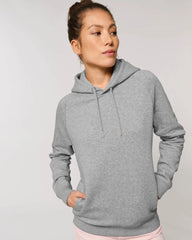 Sweat-shirt à capuche coton bio Stanley/Stella Sider à personnaliser - Heather Grey