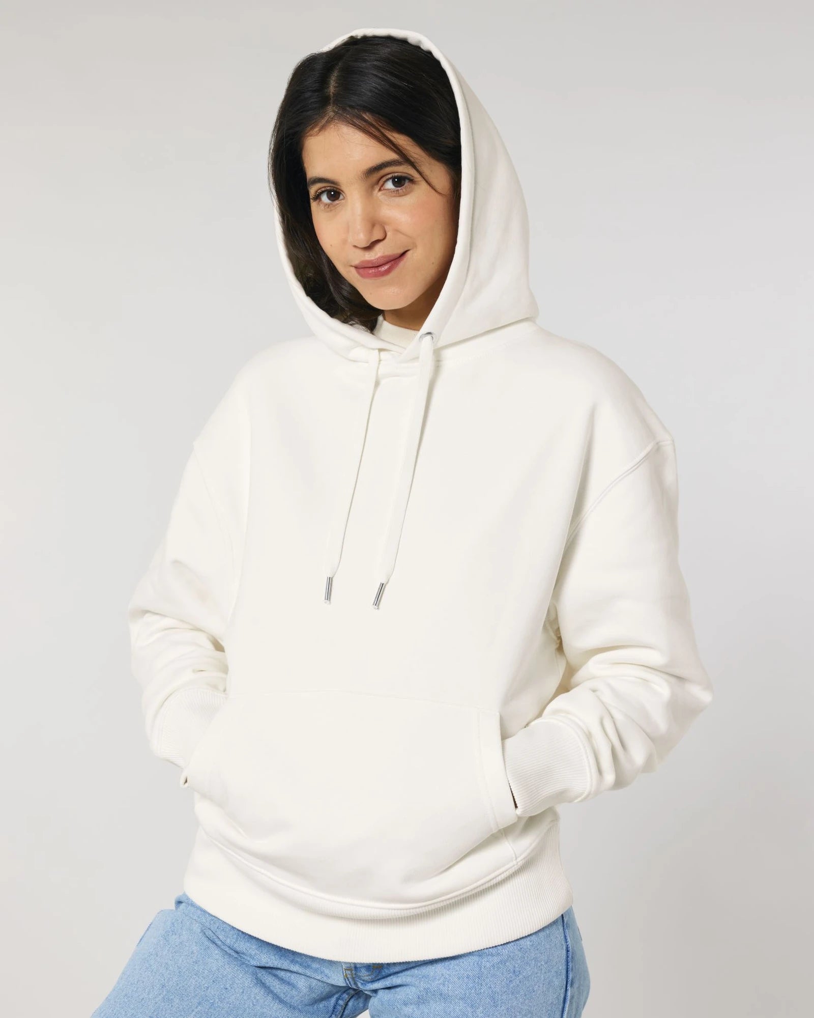 Sweat à capuche unisexe coton bio Stanley/Stella Slammer à personnaliser - Off White