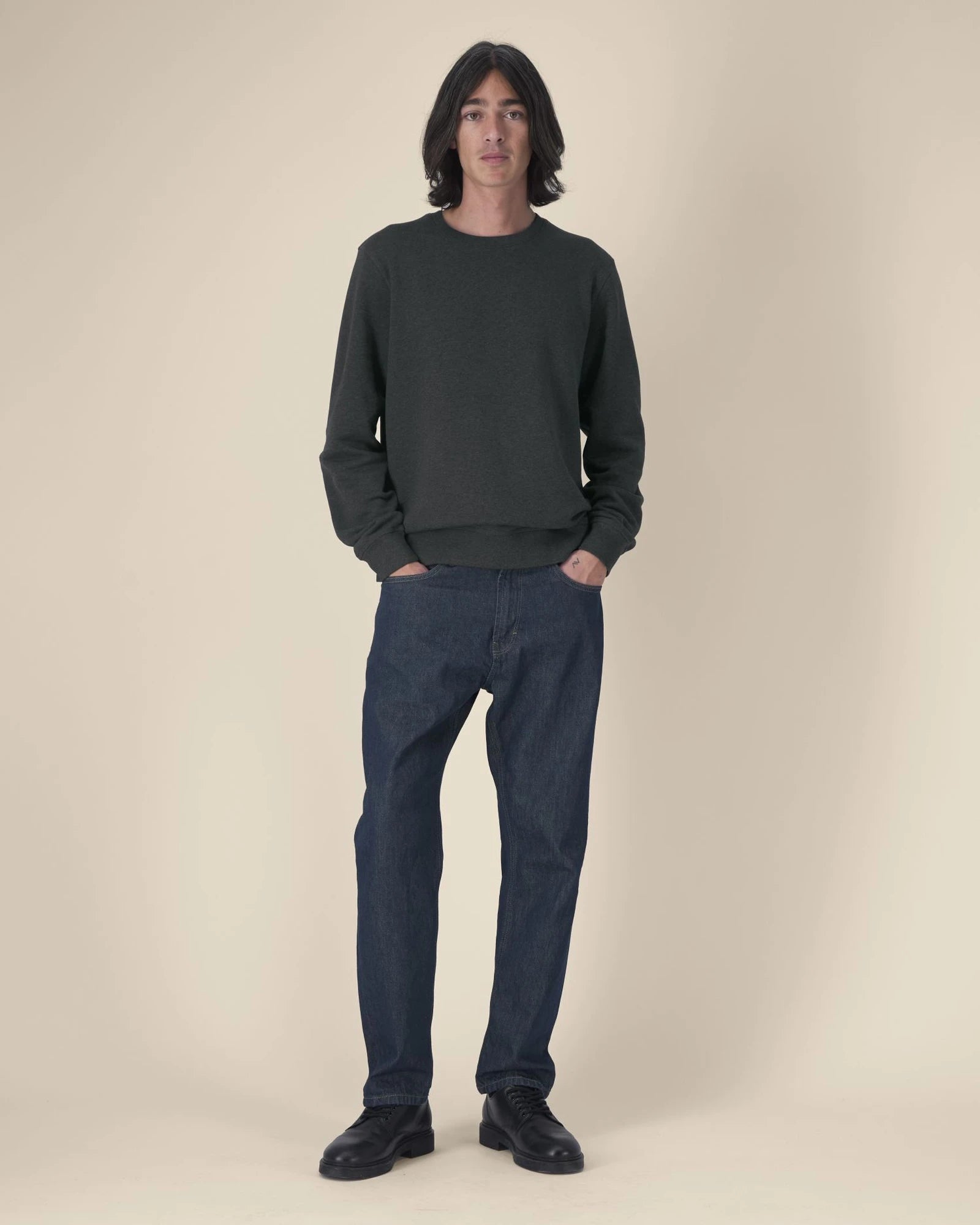 Sweat-shirt unisexe coton bio Stanley/Stella Roller à personnaliser - Dark Heather Grey