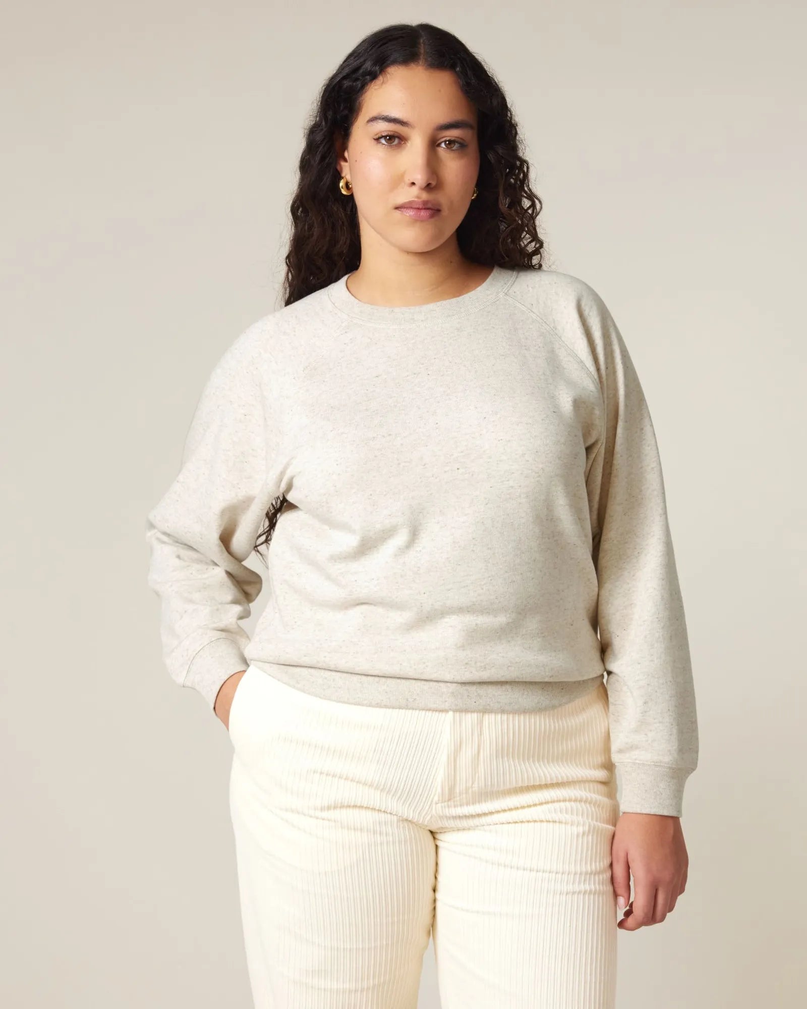 Sweat à col rond coton bio Stanley/Stella Clara à personnaliser - Eco Heather
