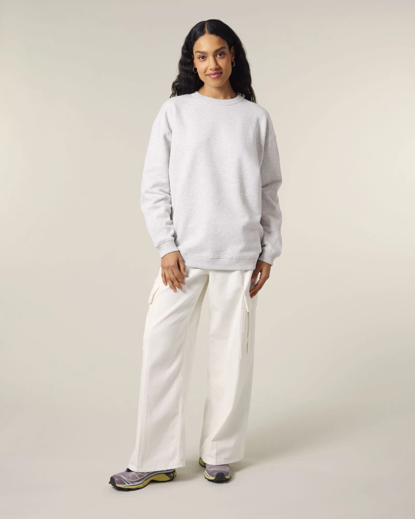 Sweat-shirt femme bio Stanley/Stella Paloma à personnaliser - Cool Heather Grey