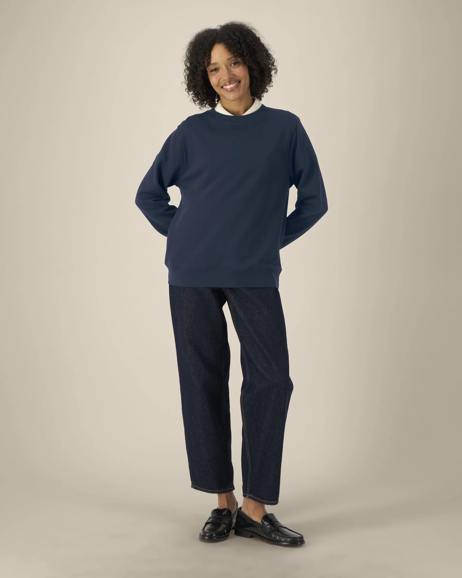 Sweat-shirt col rond coton recyclé Stanley/Stella Thinker à personnaliser - French Navy