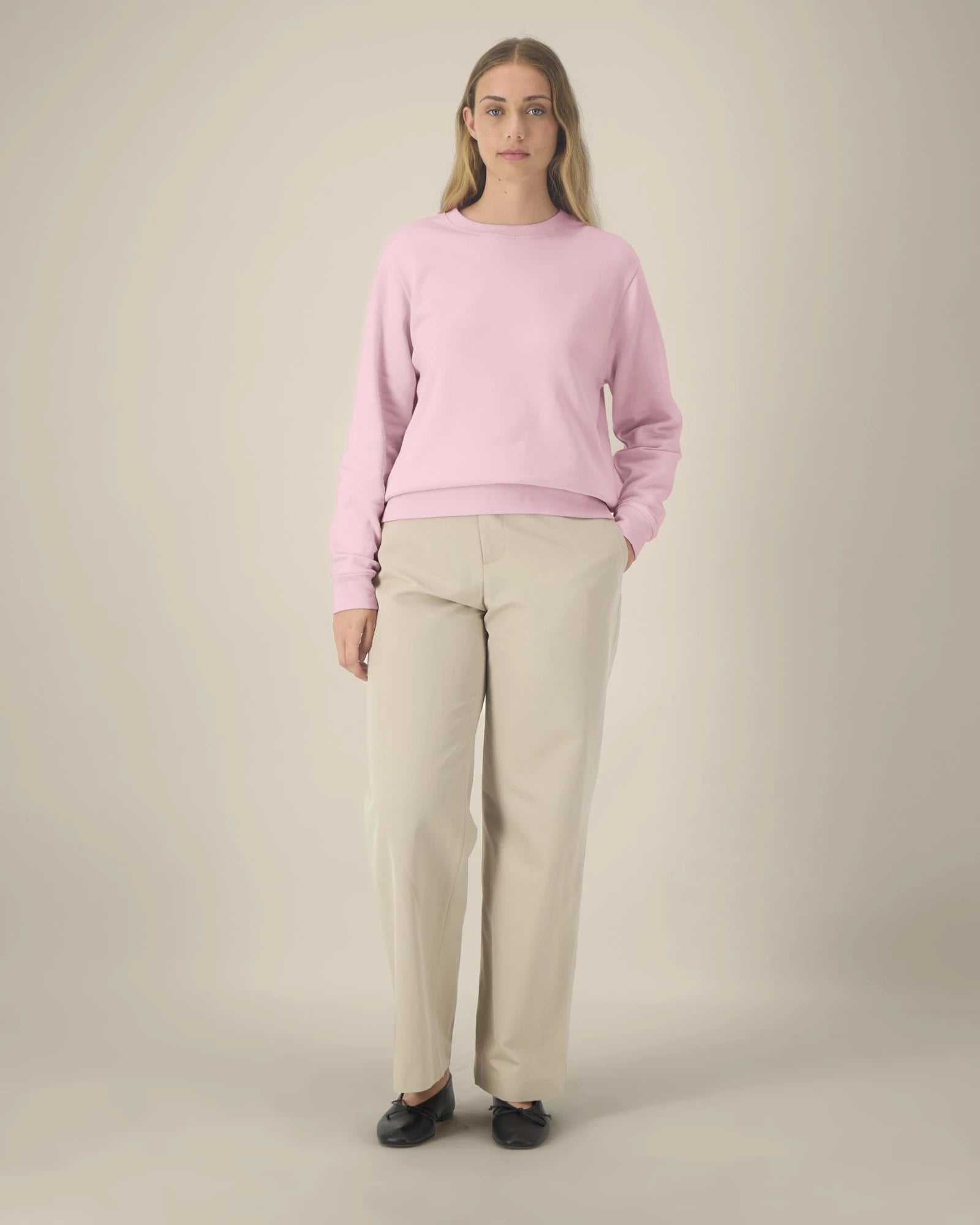 Sweat-shirt col rond coton recyclé Stanley/Stella Thinker à personnaliser - Cotton Pink