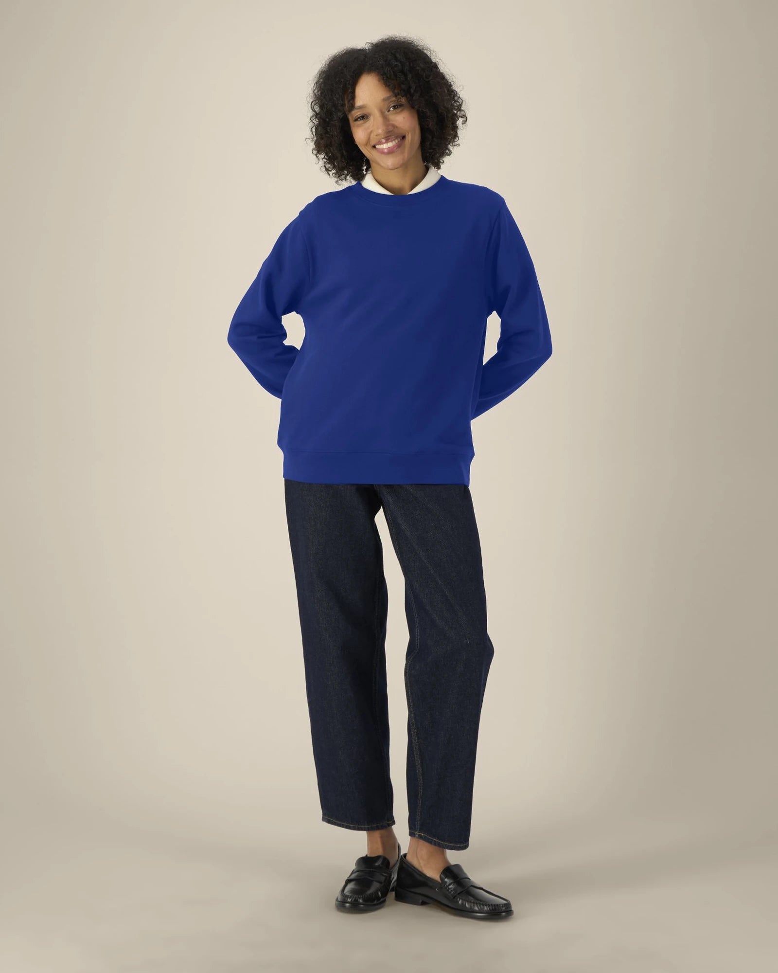 Sweat-shirt col rond coton recyclé Stanley/Stella Thinker à personnaliser - Worker Blue