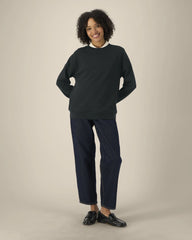 Sweat-shirt col rond coton recyclé Stanley/Stella Thinker à personnaliser - Black