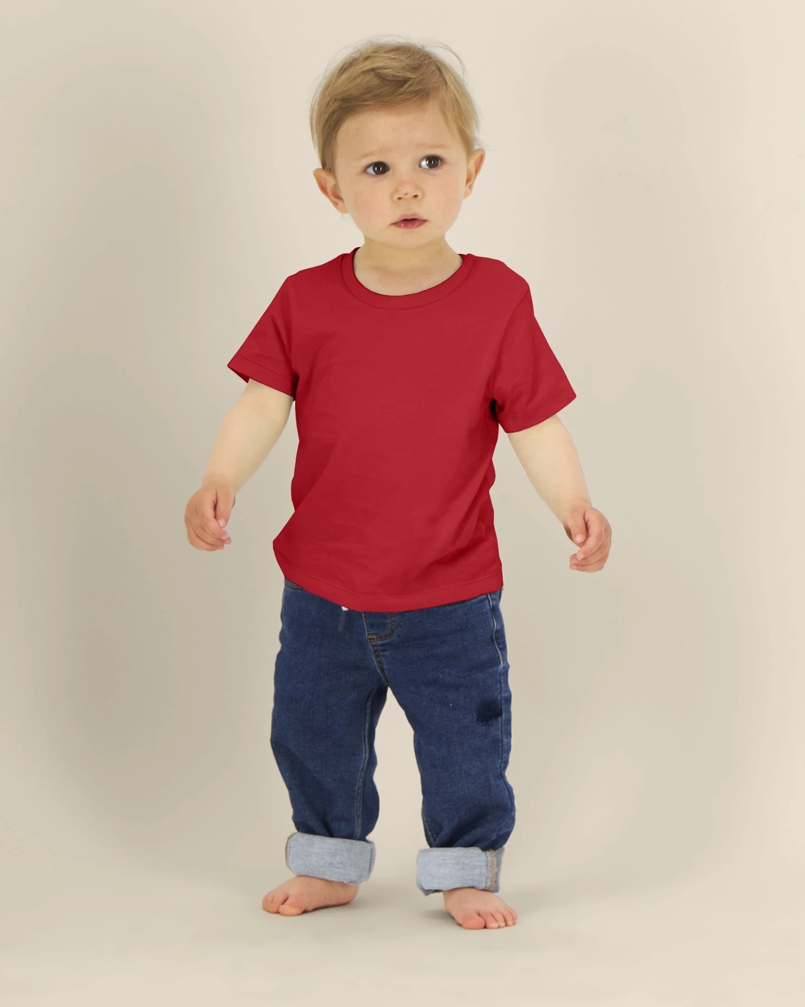 T-shirt bébé coton bio Stanley/Stella Iconic à personnaliser - Red