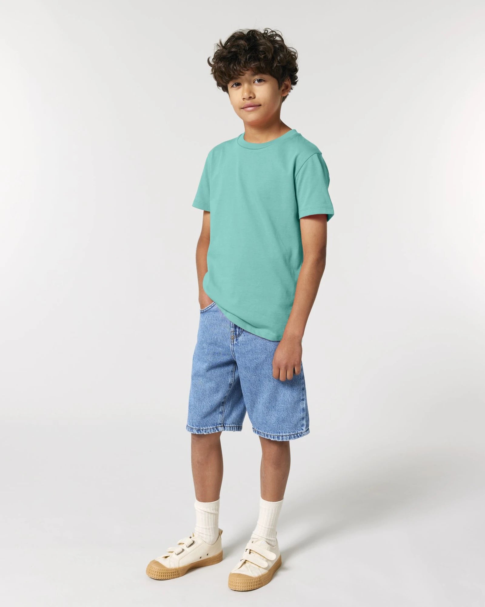 T-shirt enfant coton bio Stanley/Stella Mini Creator à personnaliser - Pool Blue