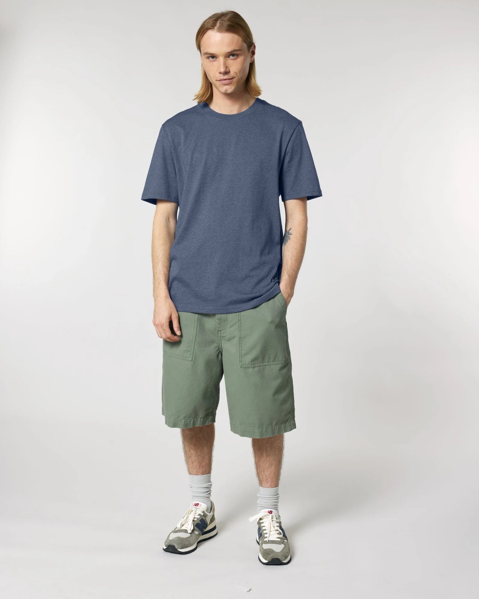 T-shirt coton bio Stanley/Stella Creator 2.0 à personnaliser - Dark Heather Blue