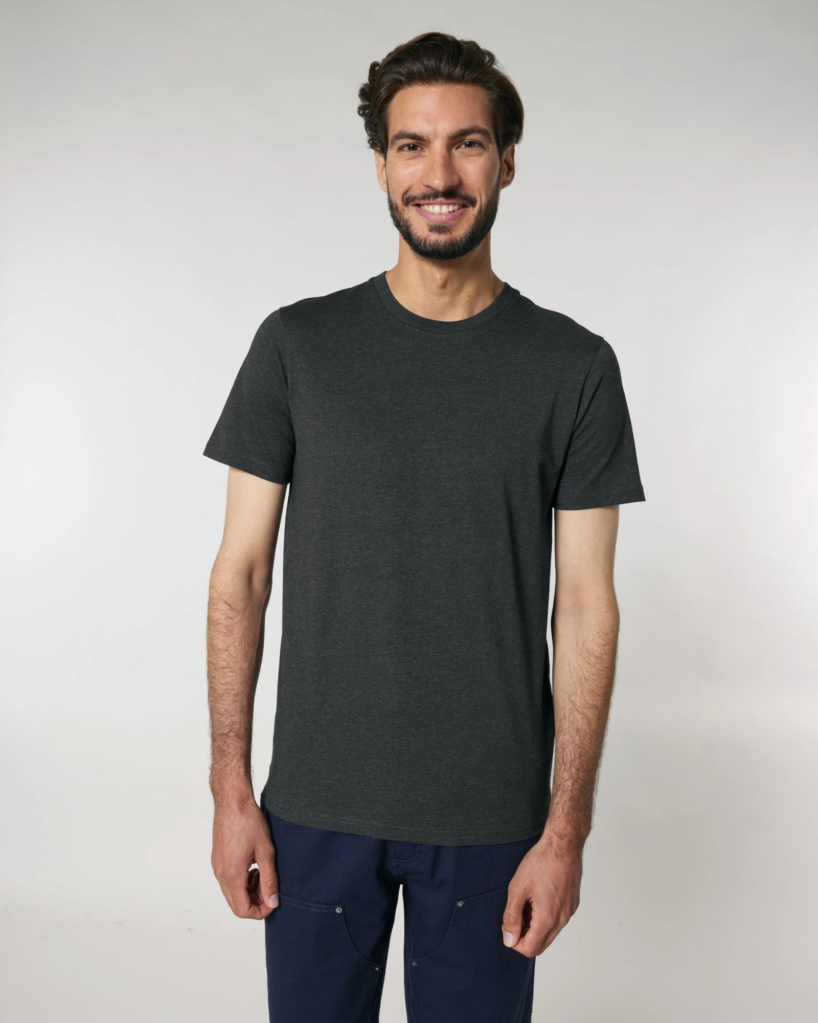 T-shirt coton bio Stanley/Stella Crafter à personnaliser - Dark Heather Grey